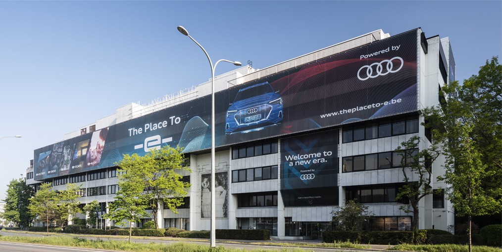 The Place to -e-, het tijdelijk belevingscenter van Audi